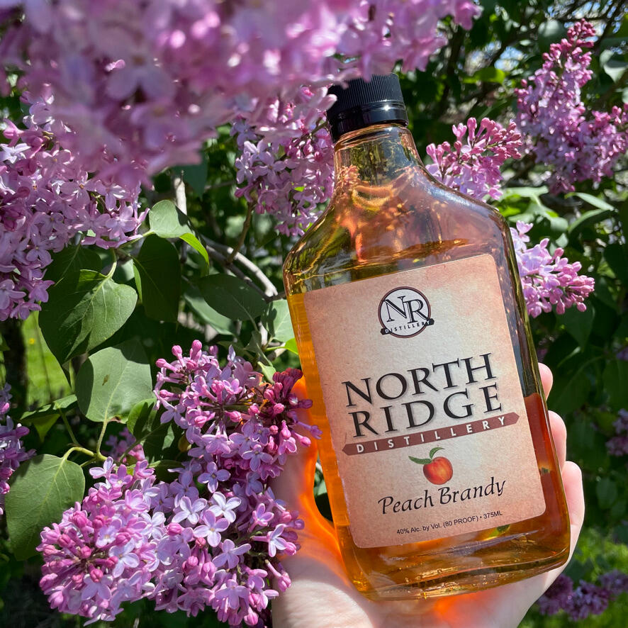 Peach Brandy, a specialty brandy made by North Ridge Distillery in Medina, NY.